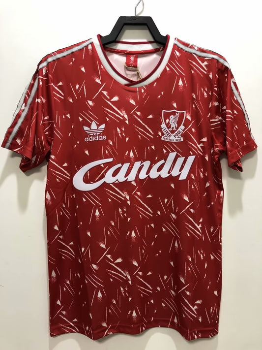 Liverpool Retro Football Shirt 89/91 Candy Red Home Kit